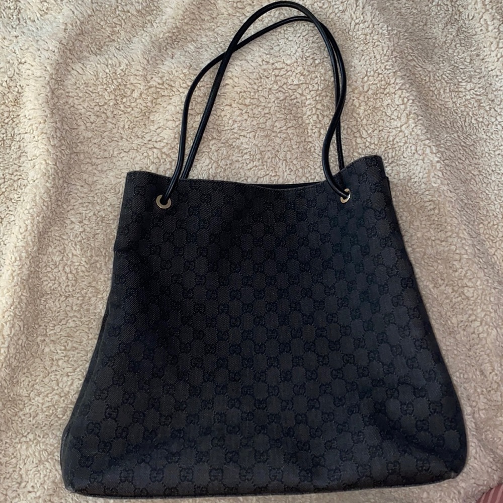 GUCCI BLACK CANVAS BAG